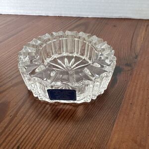 Vintage Godinger 24% Lead Crystal Legends Trinket Dish Ashtray Candle Holder 4"
